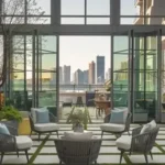 outdoor space for a high rise apartment